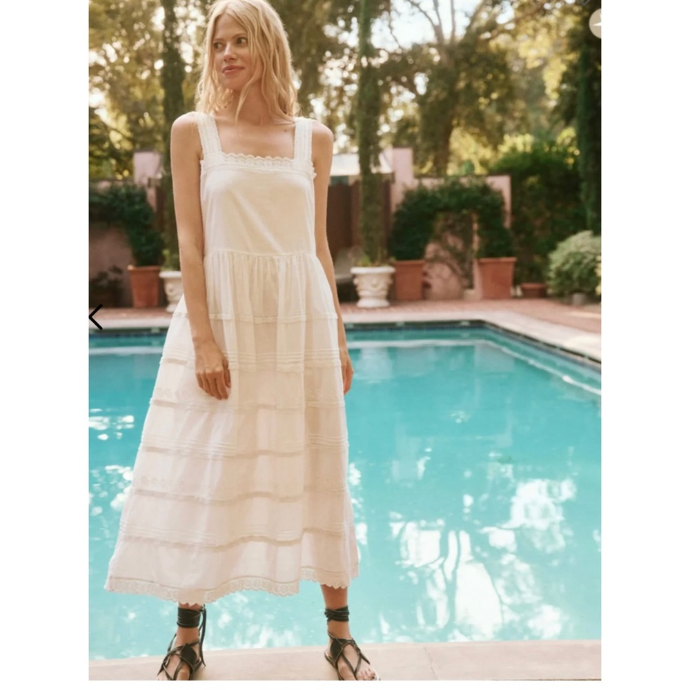 The Great REVERIE DRESS in WHITE Slip Included